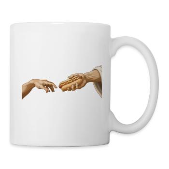 Hotdog Die Kreation Lustiger Hotdog - Tasse - Weiß - Rechts