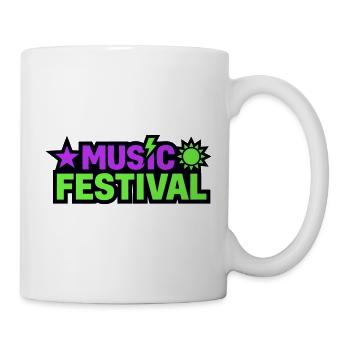 Music Festival Schriftzug Grafik - Tasse - Weiß - Rechts