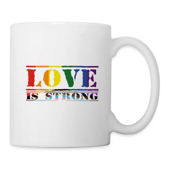 Love Is Strong Rainbow Style LGBTQ - Mug blanc - blanc - Droite