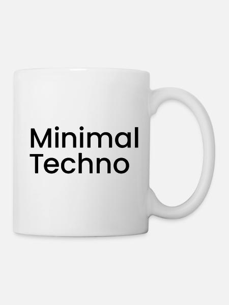 Minimaler Techno - Tasse - Weiß