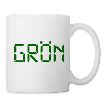 Grün – LCD - Tasse - Weiß - Rechts