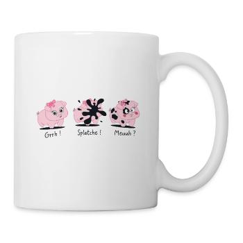 Les 3 petits cochons – Splatch ! - Mug blanc - blanc - Droite
