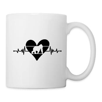 Monkey Heartbeat Heart - Mug - white - Right