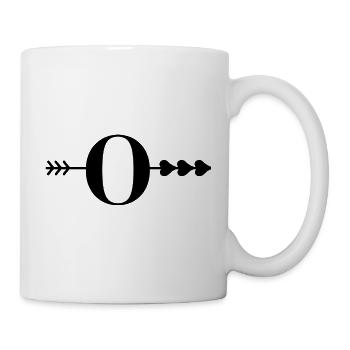 Buchstabe o Pfeilherz - Tasse - Weiß - Rechts