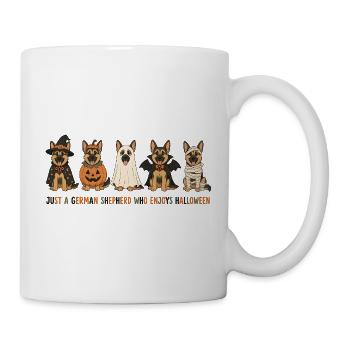 Halloween Deutsche Schäferhunde-Crew - Tasse - Weiß - Rechts