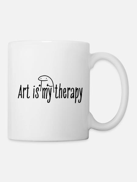 Art is my therapy - Tasse - Weiß