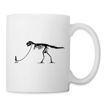 Kleiner Beißer und großer Dinosaurier - Tasse - Weiß - Rechts