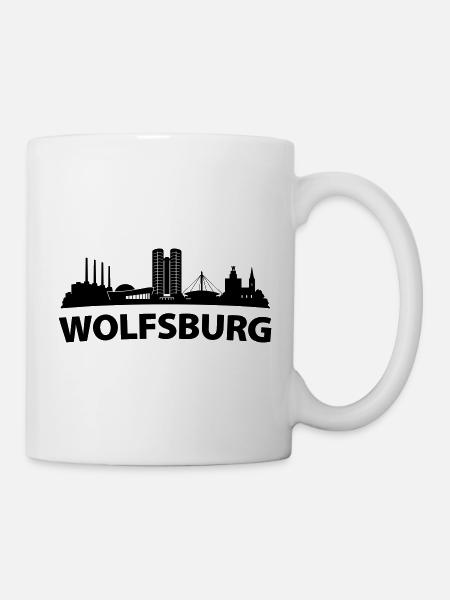 Wolfsburg Skyline - Tasse - Weiß