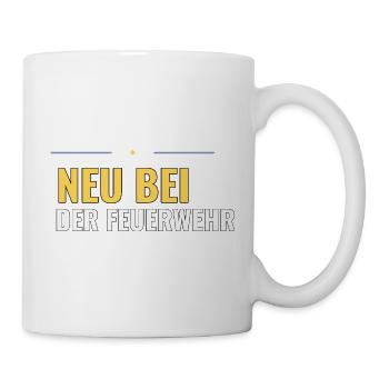 Neu bei der Feuerwehr – Jugendfeuerwehr Willkommen - Tasse - Weiß - Rechts