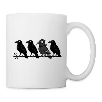 Raben im Umhang Plague-Doctor - Tasse - Weiß - Rechts