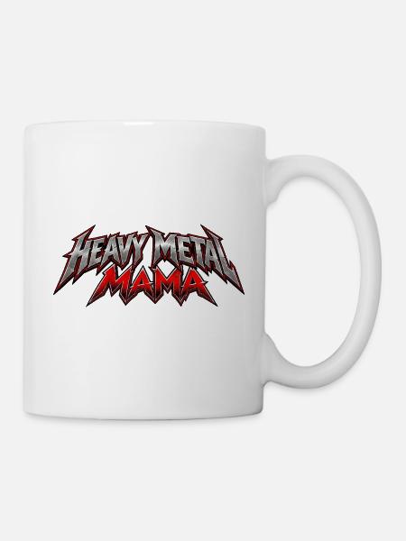Metal Mama – Rockerin mit Power - Tasse - Weiß