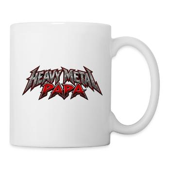 Metal Papa – Rockiger Vater mit Power - Tasse - Weiß - Rechts