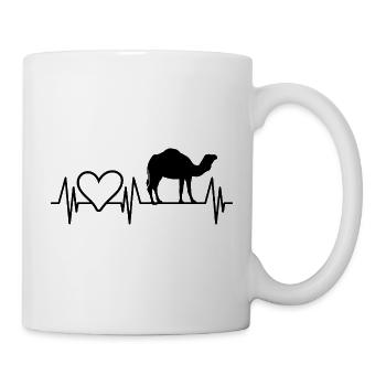 Kamel Herz Herzschlag - Tasse - Weiß - Rechts