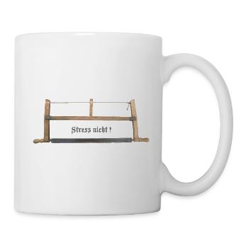 Tischlersäge Stress nicht! - Tasse - Weiß - Rechts