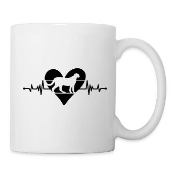 Gepard Silhouette Herz - Tasse - Weiß - Rechts