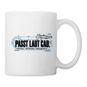 Passt laut CAD - Tasse - Weiß - Rechts