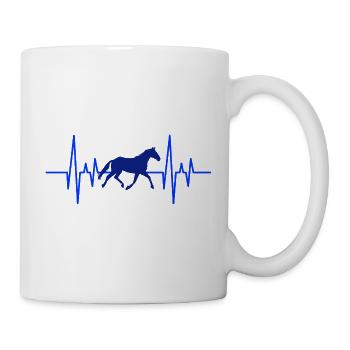Pferd Herzschlag Reitschule - Tasse - Weiß - Rechts