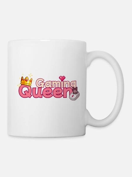 Gaming Queen Pixel Art Crown - Tasse - Weiß