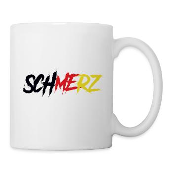 Schmerz – Deutschland Statement Shirt - Tasse - Weiß - Rechts