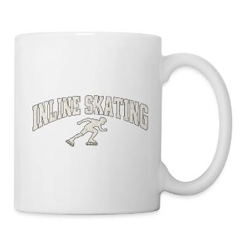 Inline Skating Retro Skater Silhouette - Tasse - Weiß - Rechts