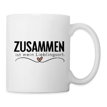 Zusammen ist mein Lieblingsort – Liebe - Tasse - Weiß - Rechts