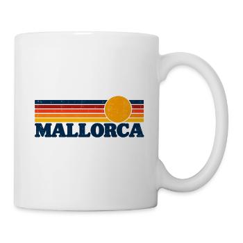 Mallorca - Palmen - Spanien - Espana - Insel - Tasse - Weiß - Rechts