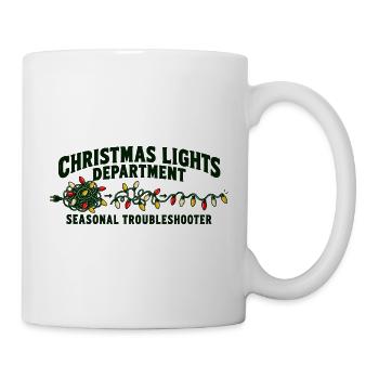 Weihnachtslichter-Abteilung — Fehlerbeheber - Tasse - Weiß - Rechts