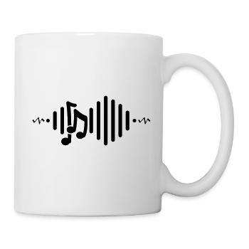 Musikalische Noten, Rhythmus. - Tasse - Weiß - Rechts