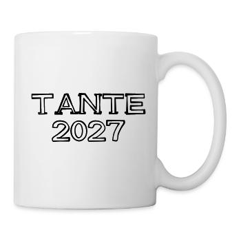 Tante 2027 Schriftzug handgezeichnet - Tasse - Weiß - Rechts