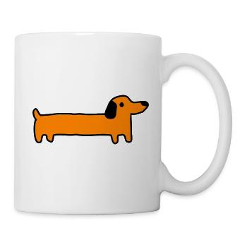 Dackel Hund Geschenk - Tasse - Weiß - Rechts