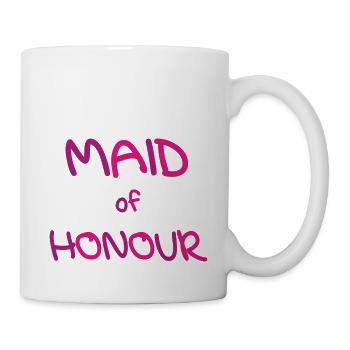 Maid of Honour (wedding, hen night, bride - Mug - white - Right