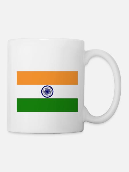 indien, Fahne, Flagge, india - Tasse - Weiß