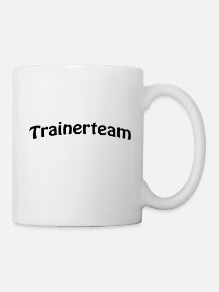entraîneur, l'écriture d'équipe - Mug blanc - blanc