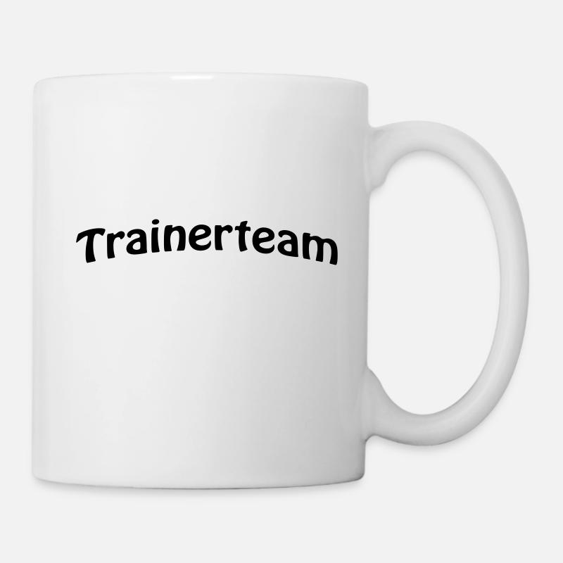 entraîneur, l'écriture d'équipe - Mug blanc - blanc