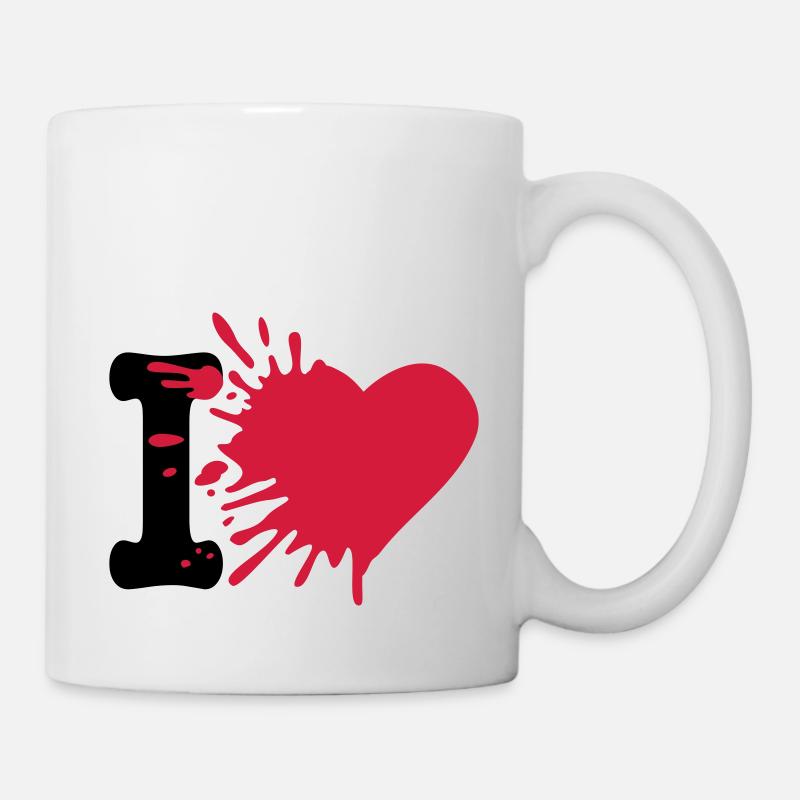 i love - Tasse - Weiß