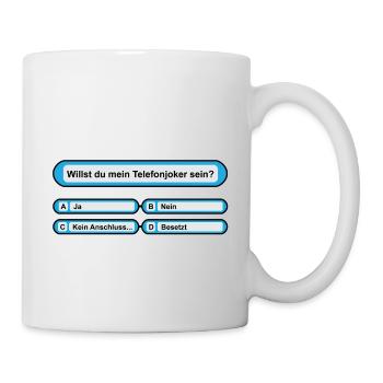 Telefonjoker Quiz - Tasse - Weiß - Rechts