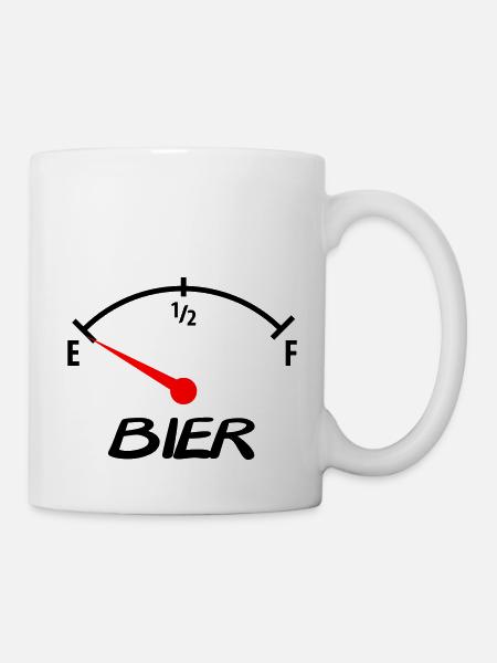 bier - Tasse - Weiß