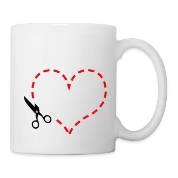 Herz - Tasse - Weiß - Rechts