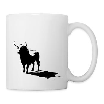 toro noir - Mug blanc - blanc - Droite