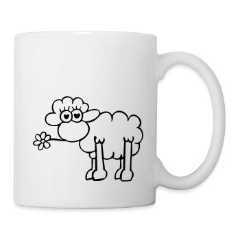 verliebtes Schaf 1farb - Mug - white - Right
