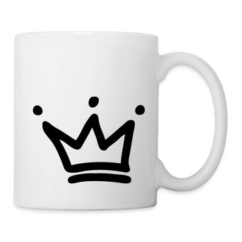 krone kronen crown - Tasse - Weiß - Rechts