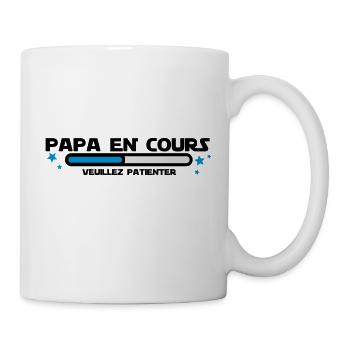 PAPA EN COURS - Mug blanc - blanc - Droite