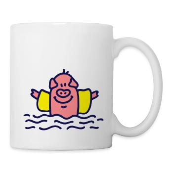 Pig Water Wings 3 - Mug - white - Right