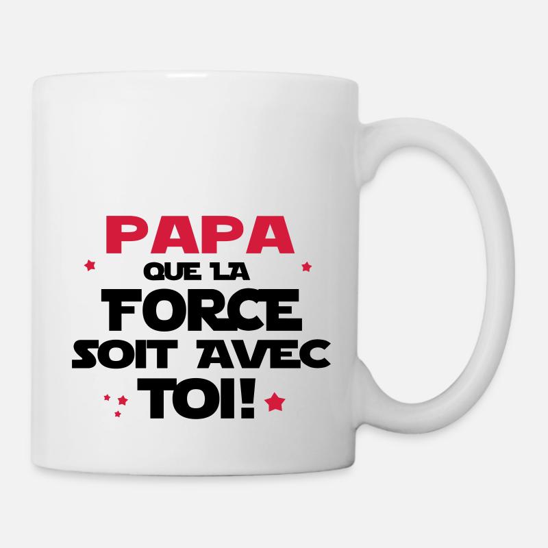 LA FORCE EST AVEC PAPA - Mug blanc - blanc