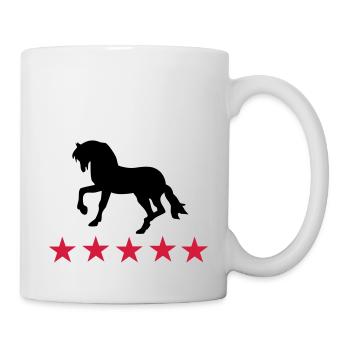 chevaux - Mug blanc - blanc - Droite