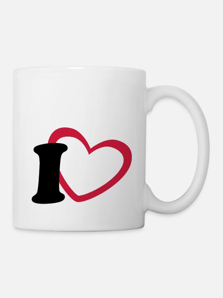 i love - Tasse - Weiß