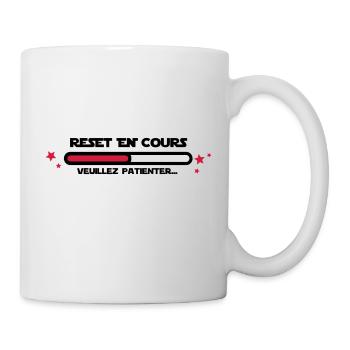 RESET en cours - Mug blanc - blanc - Droite