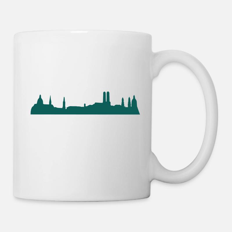 Skyline München - Tasse - Weiß