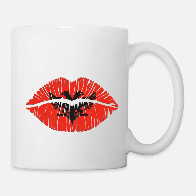 Kuss Albanien - Tasse - Weiß