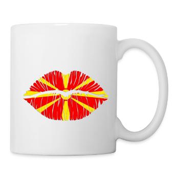 Kuss Nordmazedonien Mazedonien - Tasse - Weiß - Rechts
